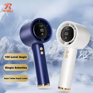 Rivali Kipas mini Fan tangan genggam meja 100 level angin turbo super display pintar N68