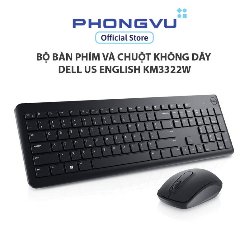 Bộ Bàn phím và Chuột không dây Dell US English KM3322W