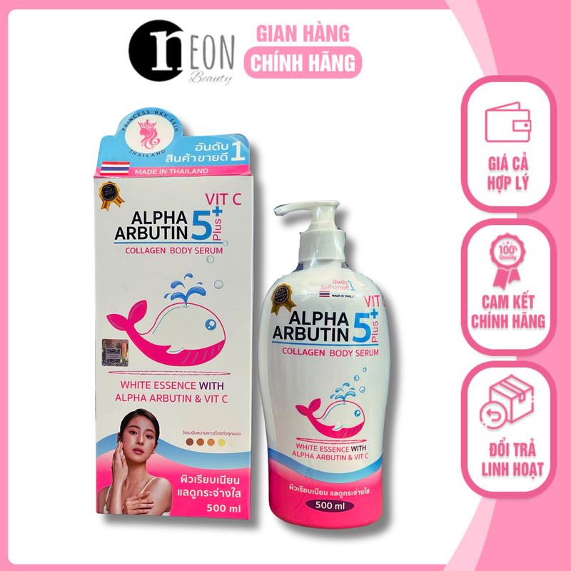 HÀNG CTY Sữa Dưỡng Thể Alpha Arbutin 5 Plus Collagen Lotion 500ml Thái lan Mẫu Mới - NEON BEAUTY Làm Đẹp Da Vitamin C
