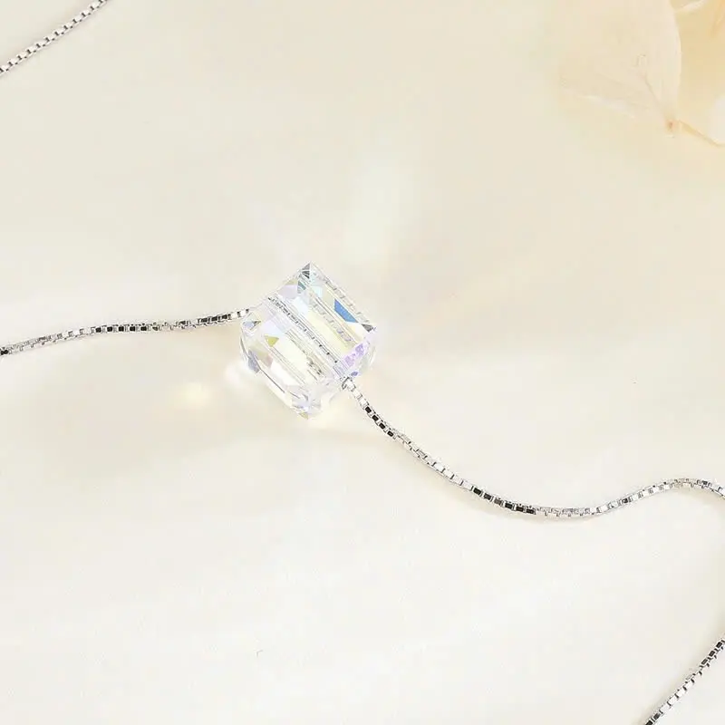 QMJ STORE - Q49 Dây chuyền CẦU VỒNG PHALE 7 màu lấp lánh, dây rút bạc nữ đẹp thời trang phụ kiện trang sức bạc 925 cao cấp NT15 3
