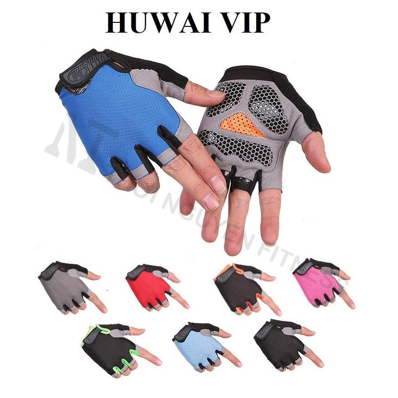 Găng Tay Tập Gym Huwai Hở Ngón Chất Liệu Da Lộn - Bao Tay Tập Tạ - Lái Xe - Phượt - Leo Núi - Đi Xe Đạp 7