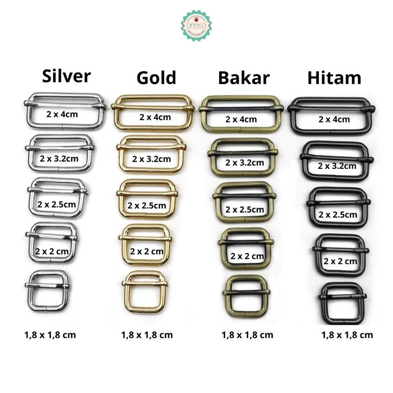 ANEKA - [2PCS] Rel Tas / Ring Jalan Kotak 0