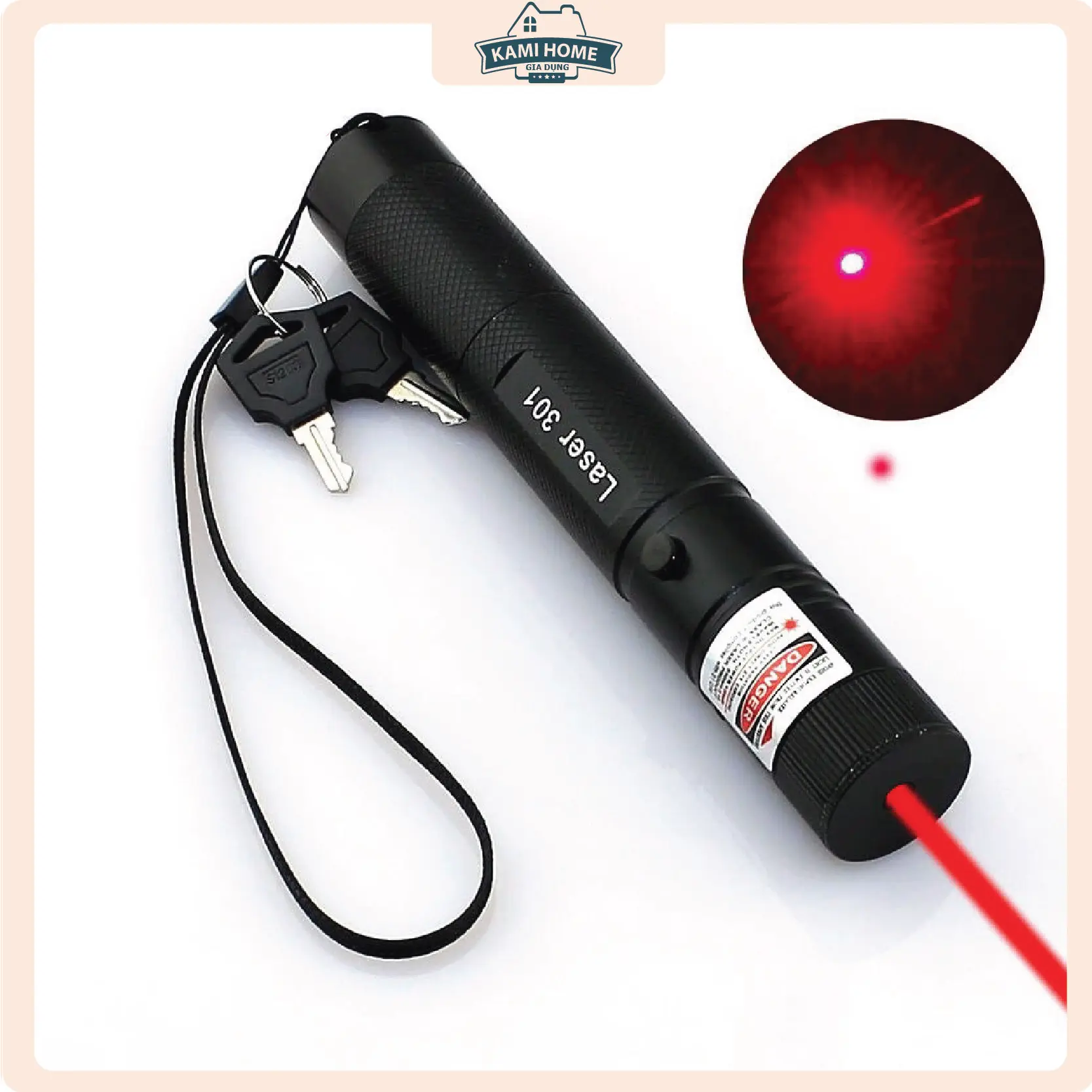 #1 Đèn Laser - bút chiếu laser 303 tia đỏ chiếu sáng công suất lớn chiếu xa 3km