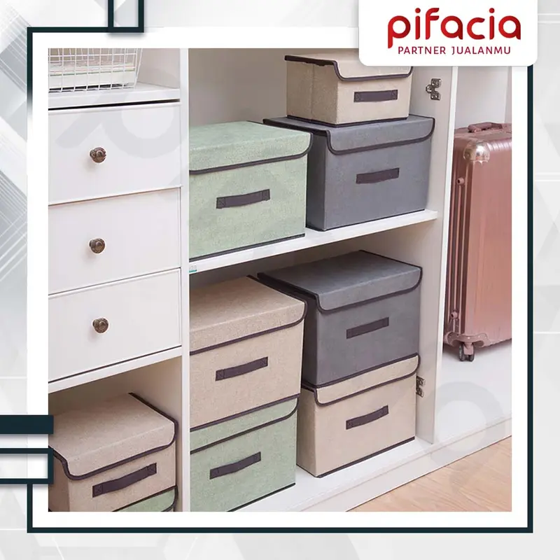 PIFACIA Kotak Penyimpanan Storage Box 2 In 1 Baju Organizer Lipat Multifungsi 1