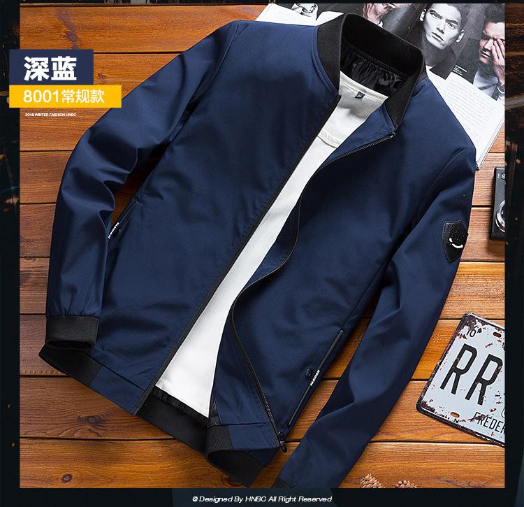 Product Introduction of Jaket Lelaki, Gaya Korea, Slim Fit, Warna Pepejal, Sesuai untuk Musim Bunga dan Musim Luruh, Saiz Belia, Pakaian Lelaki elf  jacket 14