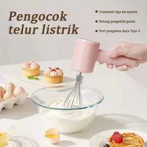 Med+ Mixer Telur USB / Hand Mixer Wireless Portabel Tanpa Kabel Pengocok Telur / Adonan Serbaguna