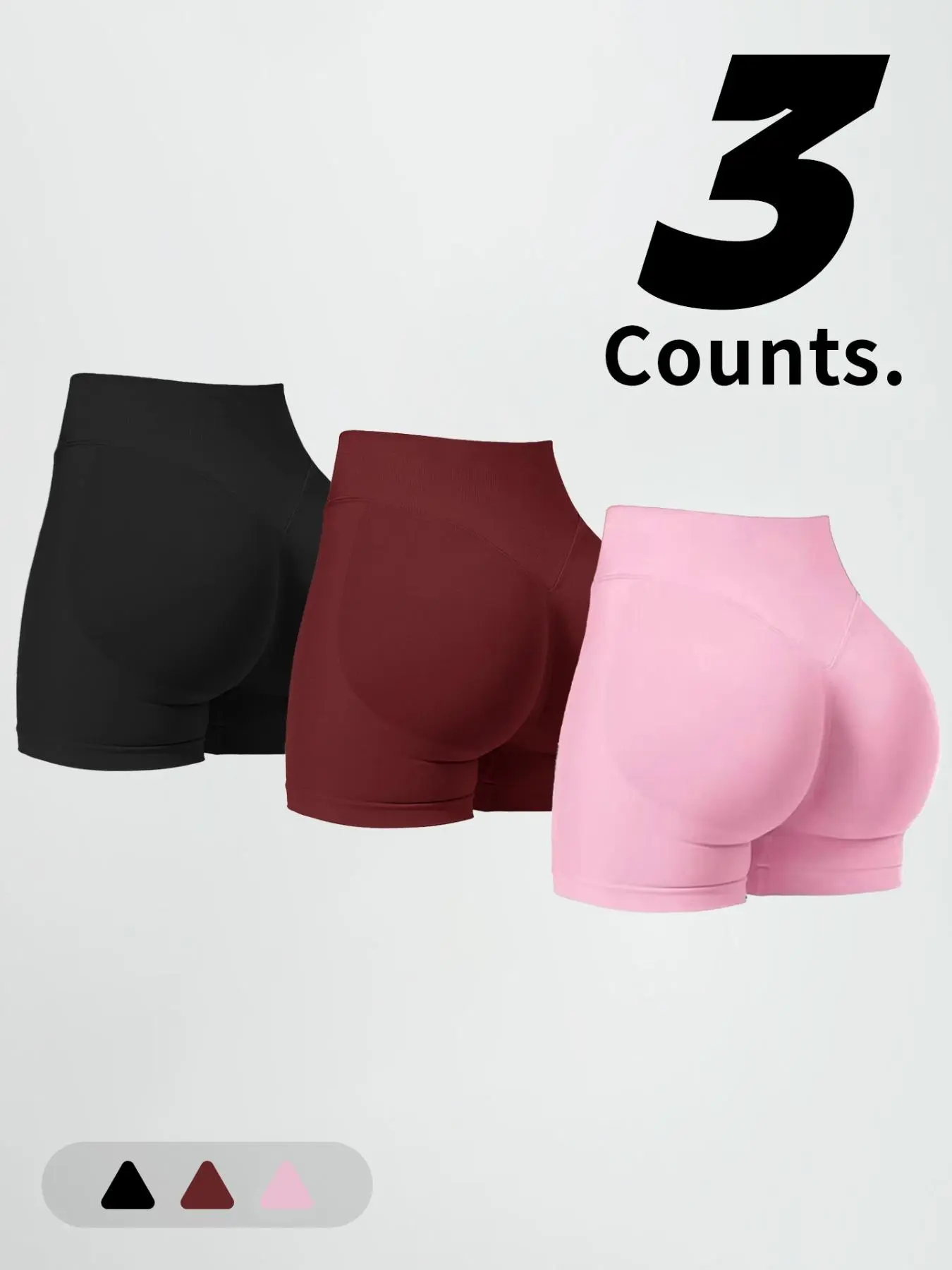 Women's Solid Color High Waist Seamless Sports Shorts, High Stretch Comfortable Breathable Butt Lifting Skinny Shorts, Ladies Sportswear for Indoor Outdoor Wear