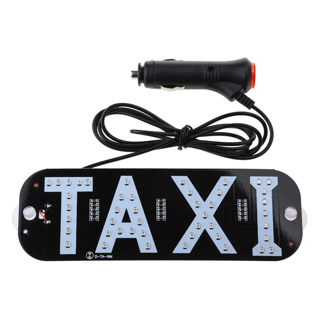 Đèn LED Taxi, Đèn Báo, 12V, Đèn LED Gương Chiếu Hậu Taxi Cab, Có Bộ Chuyển Đổi Sạc, Đèn LED Taxi
