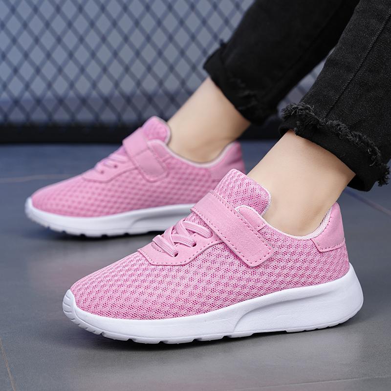 Product Introduction of Sport Kids Girl Shoes Breathable School Children Casual Shoes Soft Sole Pink Non-slip Children Running Sneaker 23
