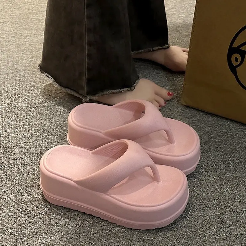 Cao 5cm ( Tăng 1 size) Dép xỏ ngón nữ, dép tông đi biển độn đế 5cm chất liệu EVA DéP Shoes GiàY