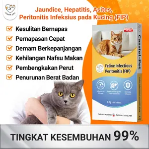 terbaruCassiel Pet Obat FIP Kucing Tablet -  Anti Virus Atasi Ascites Kuning LesuPROMO