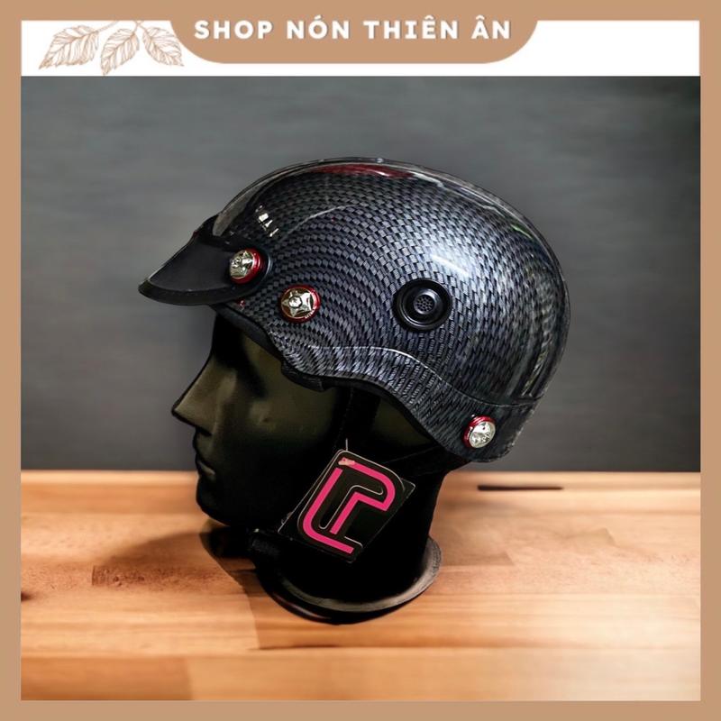 Nón Bảo Hiểm Sơn - Nhúng CarBon Nano Bóng - Gắn 7 Ốc Salaya Siêu Đẹp