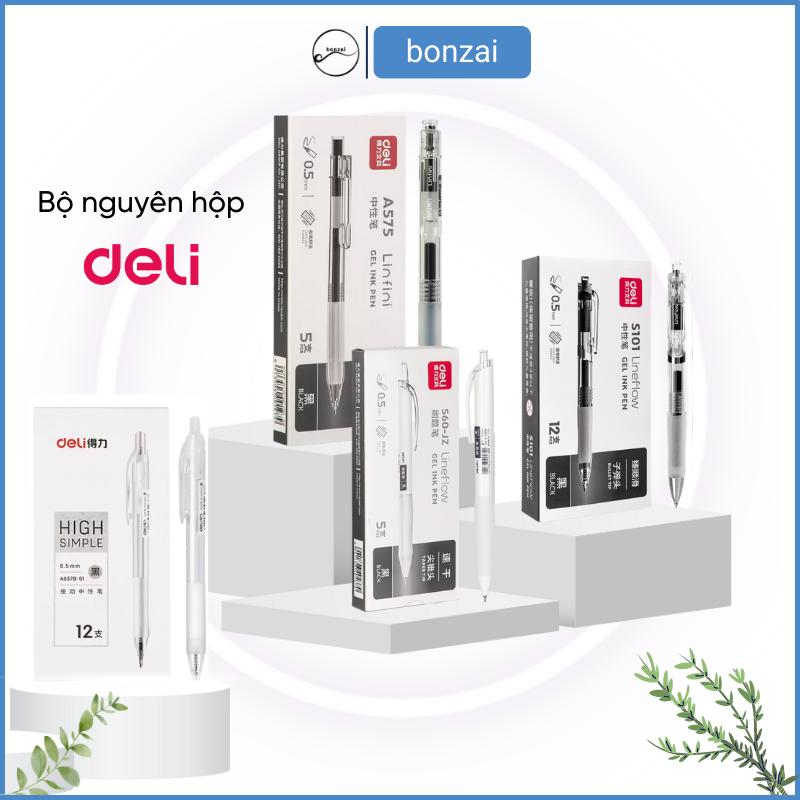 Bộ bút Deli Nguyên Hộp các loai A057B, Deli S60, Deli S101, A575.