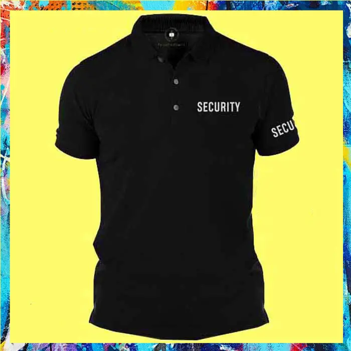 Summer Polo Shirt Classic SECURITY Pattern Vintage Power Fashion Men's T-Shirt 100% Cotton XS-5XL