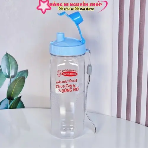 Bình nước nhựa Duy Tân 500ml có nắp bật và dây xách (MÀU NGẪU NHIÊN) 5