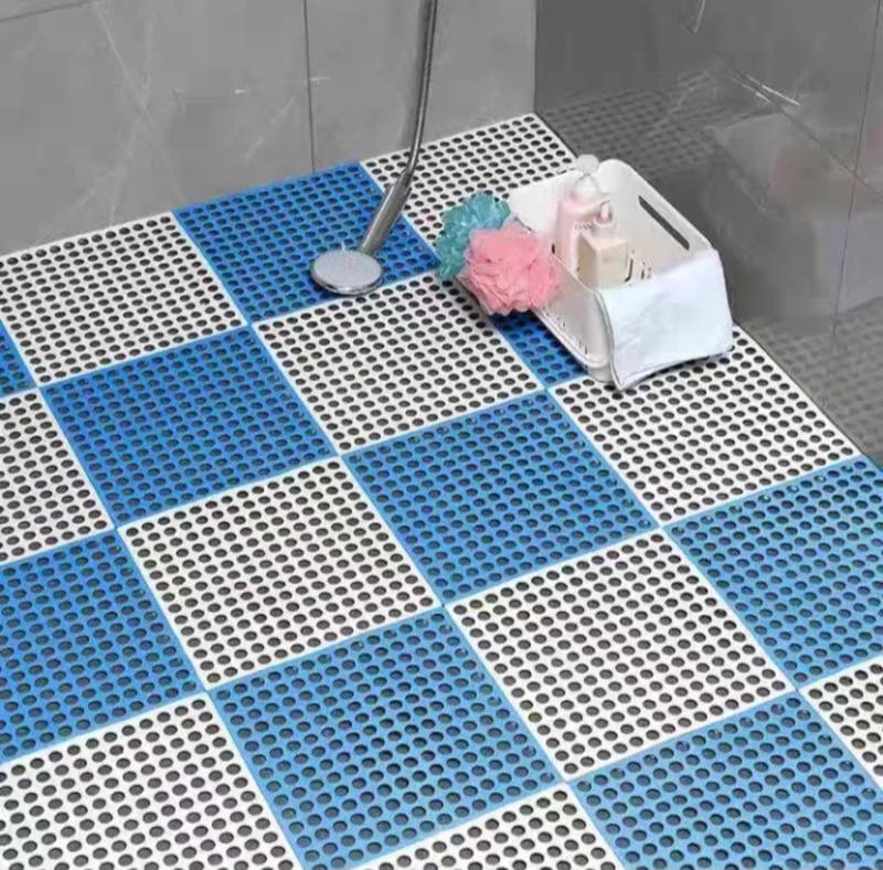 Combo 20 tấm lót sàn nhà vệ sinh, nhà tắm thảm lỗ kháng khuẩn, chống trơn trượt KT 30x30cm