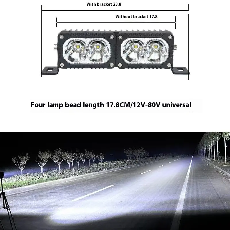 Đèn Led lát ô tô, Hàng mới về, Đèn chiếu điểm từ xa, 12v-80v, Thích hợp cho xe Kỹ Thuật Xe Nông Nghiệp Địa Hình siêu sáng, Sửa đổi lưới tản nhiệt, Đèn trên cùng 6
