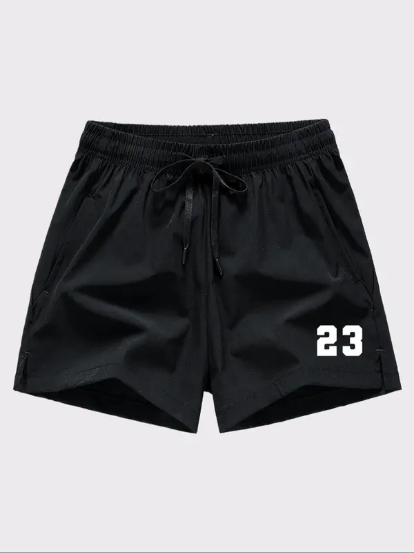 Men's Solid Color Drawstring Waist Shorts, Casual Breathable Comfortable Shorts for Summer, Men's Bottoms for Daily Wear 2