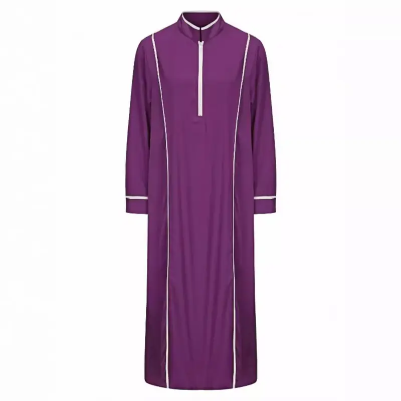 2025 New Dubai Men's Long Robe Casual Comfortable Muslim Robe 2