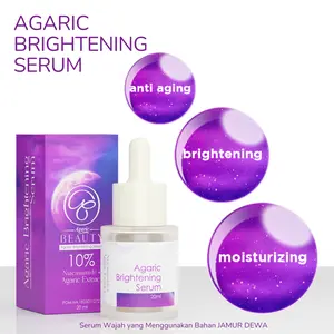 Agaric Brightening Serum - Pertama & Satu-satunya di Indonesia Serum dengan bahan Jamur Dewa, Niacinamide 10%, Vitamin C