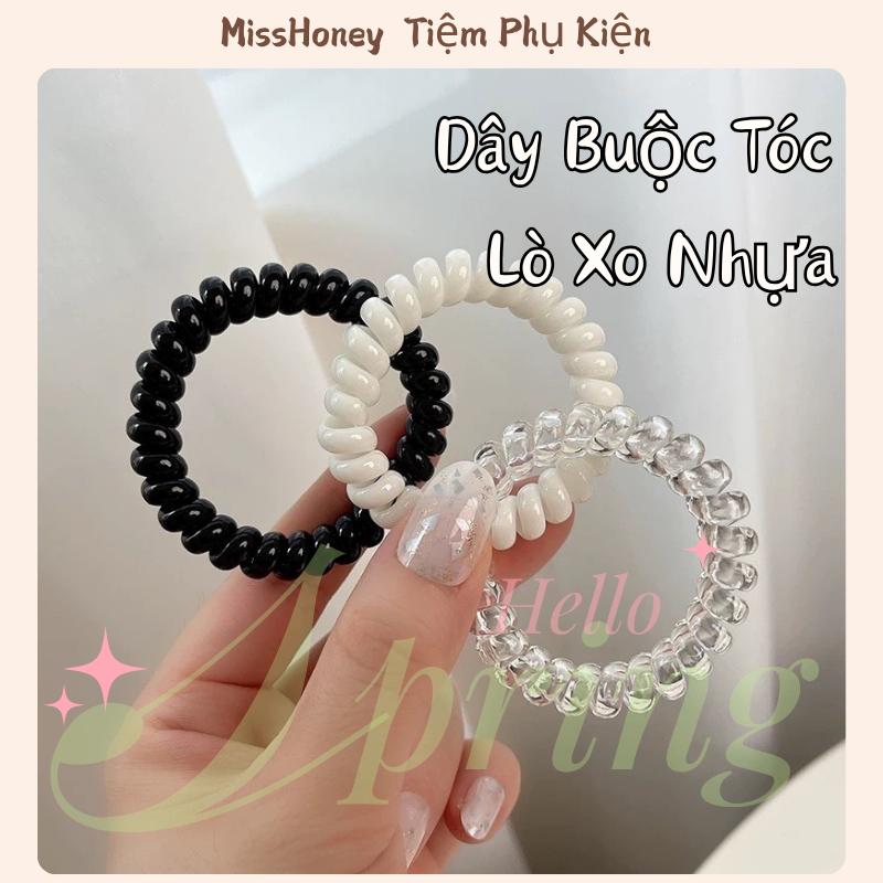 Set 3 Dây Cột Tóc Lò Xo Nhựa Dẻo Không Bị Gập Gãy Tóc Cho Nữ