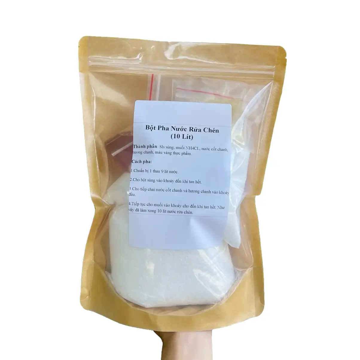 Bột pha nước rửa chén 10 lít, nước cốt chanh. Tiết kiệm cho chị em nội trợ. Rửa chén mùi hương chanh vàng. Làm Sạch