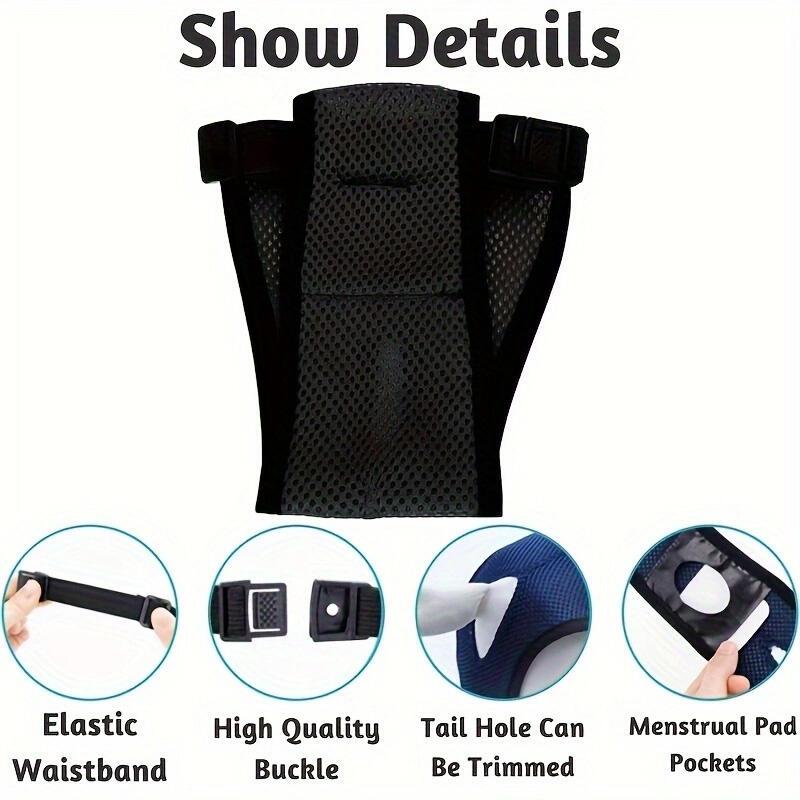 Product Introduction of Breathable Adjustable Female Dog Diapers with 3 Replacement Pads Ideal for Dogs in Heat Menstruation and Incontinence 5