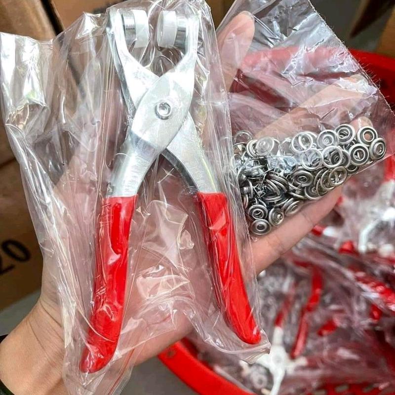 (Tặng 100 cúc bấm) Kìm bấm cúc quần áo người lớn trẻ em, khăn