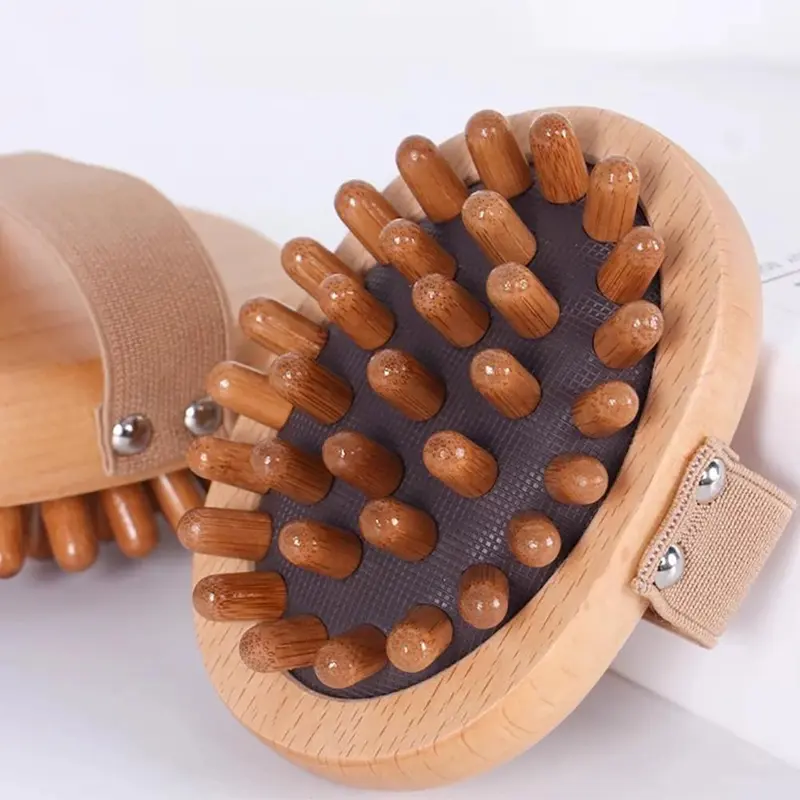 Wooden Body Massager, 1 Count Handheld Body Brush, Air Cushion Meridian Brush, Bamboo Hair Massage Brush, Hair Styling Tool for Women & Men 7