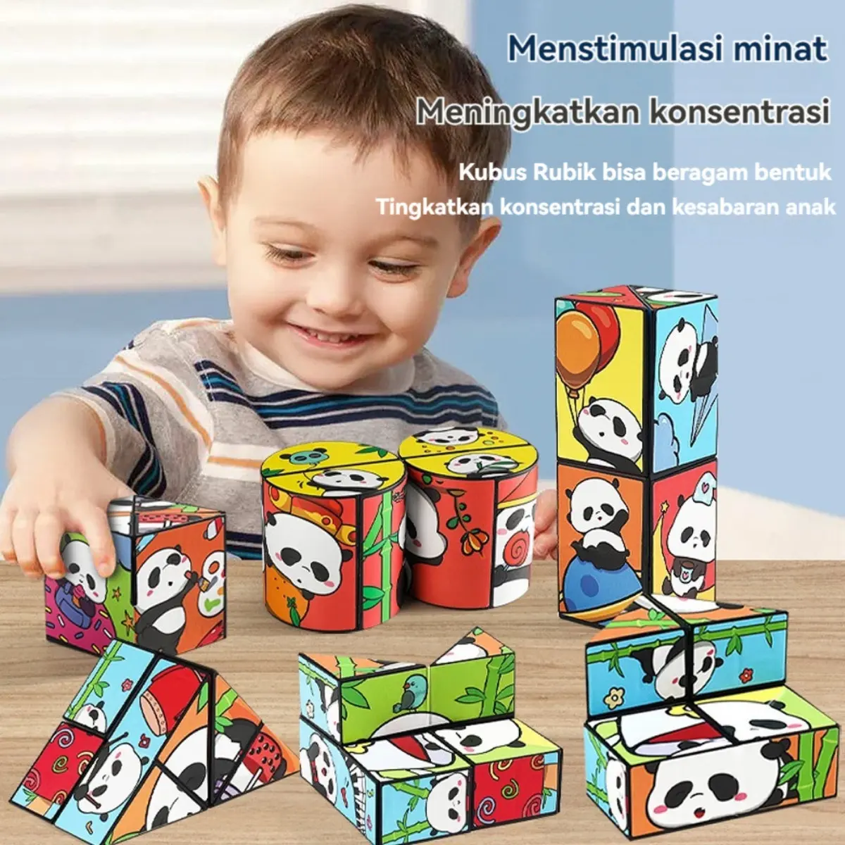 Mainan Rubik Cube 3D Puzzle Pendidikan Intelektual - Permainan Anak dan Dewasa untuk Meningkatkan Kecerdasan, Logika, Kreativitas, Fokus, dan Kemampuan Penyelesaian Masalah, Dengan Tanggapan Mental yang Menarik dan Beragam