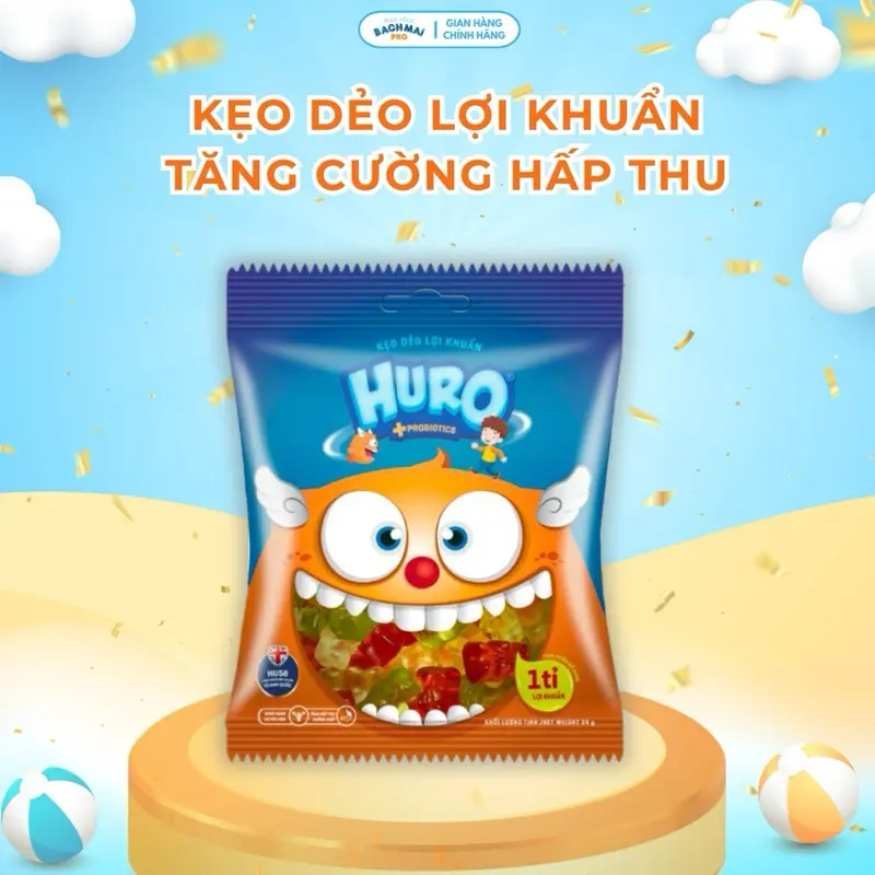 Kẹo Dẻo Lợi Khuẩn HURO PROBIOTICS Mini túi 24g