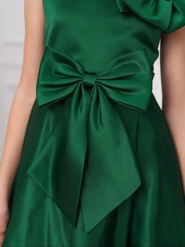 Girl's Floral Decor Mesh Bow Gown Dress, Elegant Formal Party Dress for School Performances & Evening Parties, Kids Clothes for Summer 8