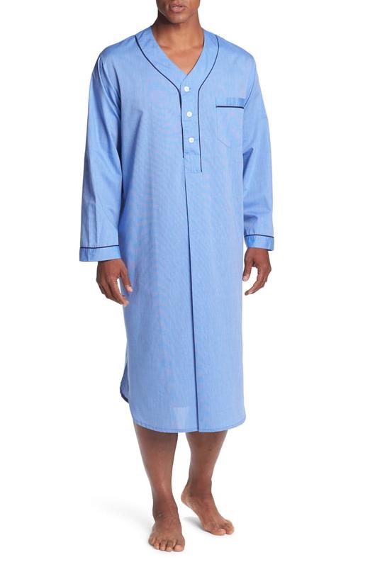 Product Introduction of Muslim Men's Robe Southeast Asia Spring and Autumn Loose Lapel Placket Long Sleeve Mid-Length Robe Solid Color Pajamas 8