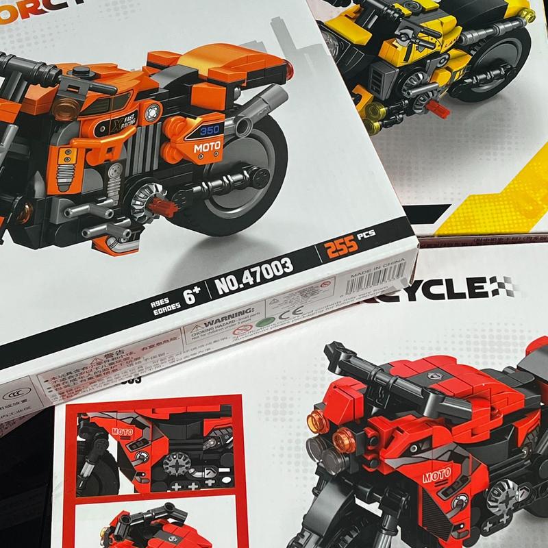 Product Introduction of Motorcycle Model Building Blocks, 4 Counts/box Assembled Motorcycle Toy Gifts, Creative Blocks Building Toy for Teens & Adults 4