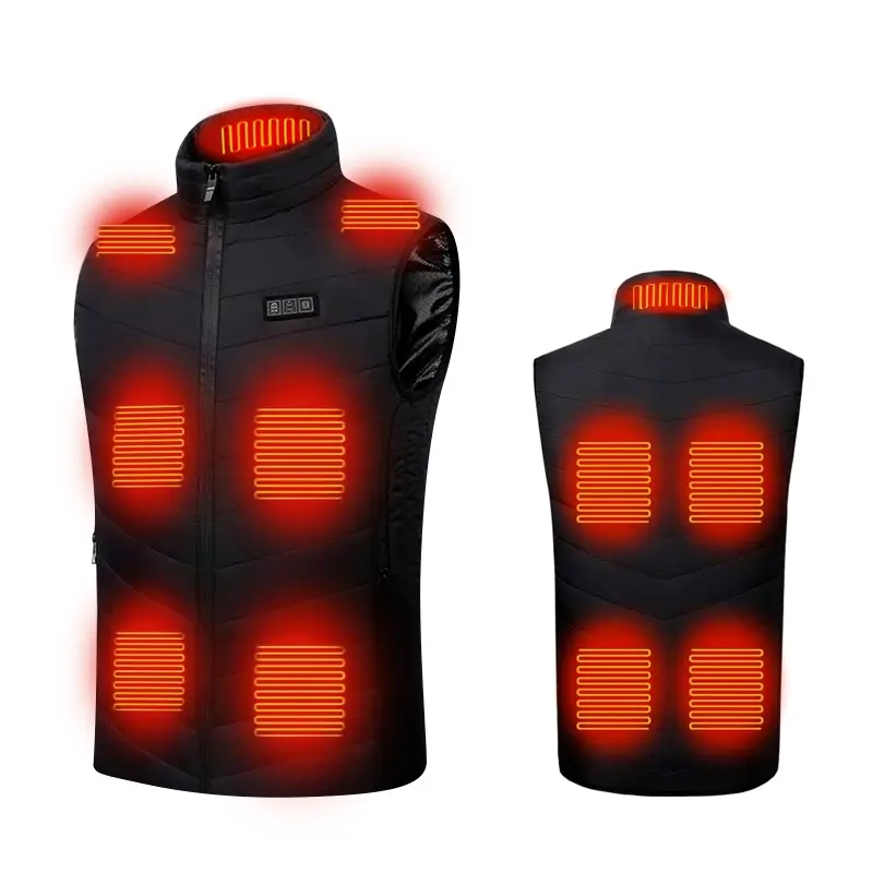Áo Gi-lê Sưởi Ấm, HU, 11 Vùng, Unisex, Sưởi Điện USB Thông Minh, Áo Khoác Không Tay Giữ Ấm Nhiệt, Áo Ghi Lê, Có Vibrate, Thích Hợp Cho Áo Khoác