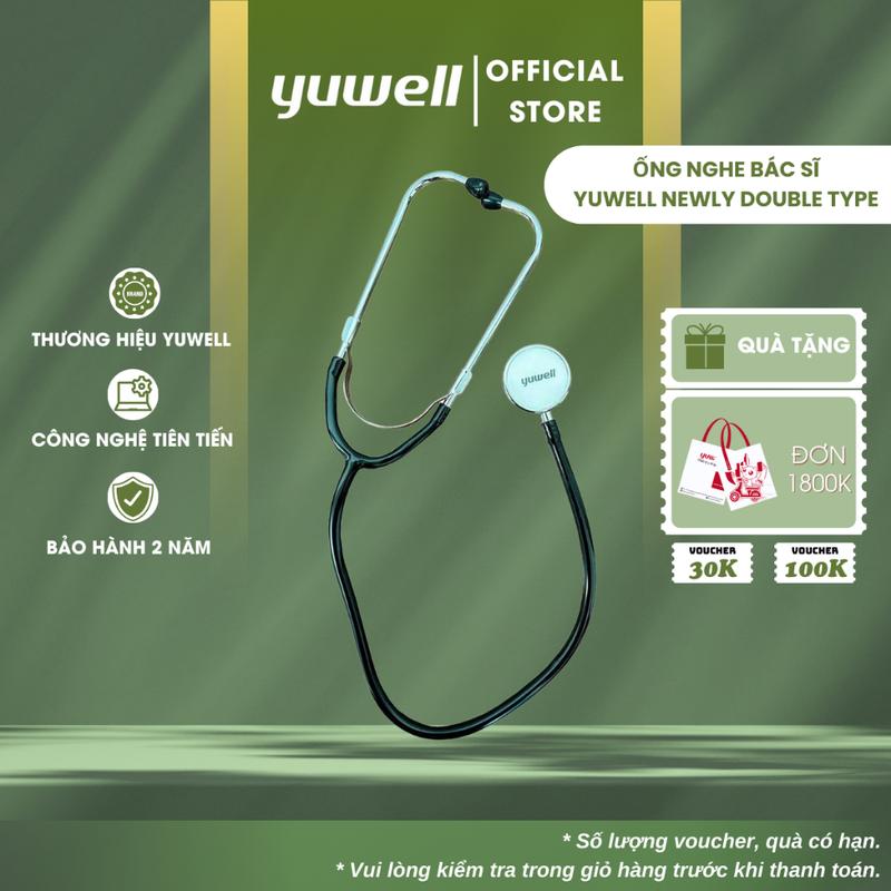 Ống nghe Y tế Yuwell Newly Double Type Chuyên Dùng Nghe Huyết Áp, Nhịp Tim-Bảo Hành 2 năm