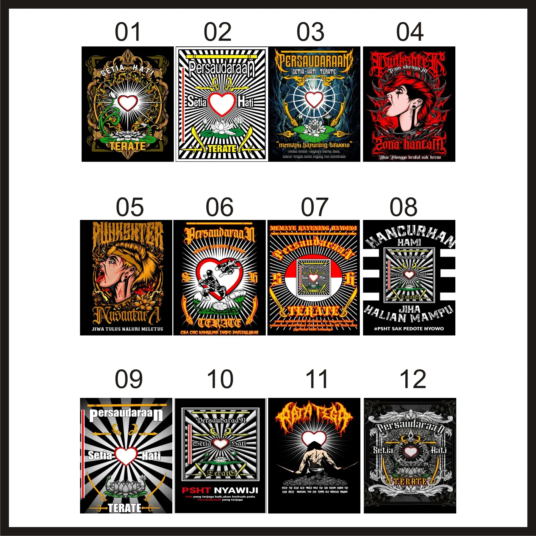 STIKER PSHT 6 X 7,5 CM | SILAT | PERGURUAN SILAT | VINIL | WATERPROOF | ANTI AIR