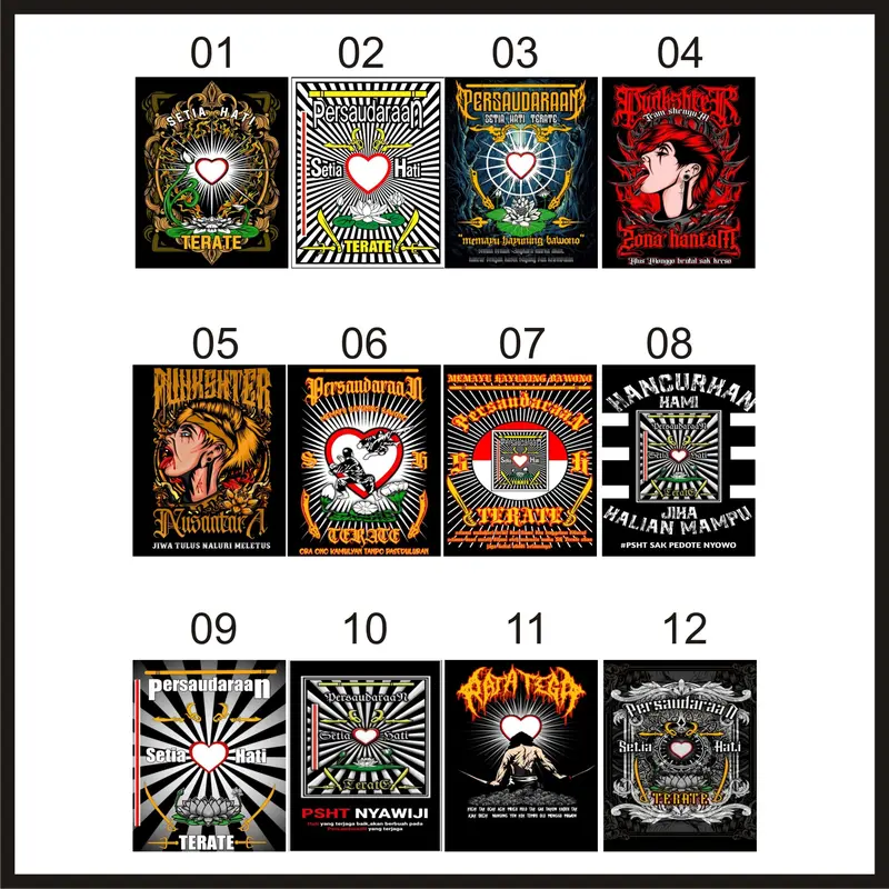 STIKER PSHT 6 X 7,5 CM | SILAT | PERGURUAN SILAT | VINIL | WATERPROOF | ANTI AIR 0