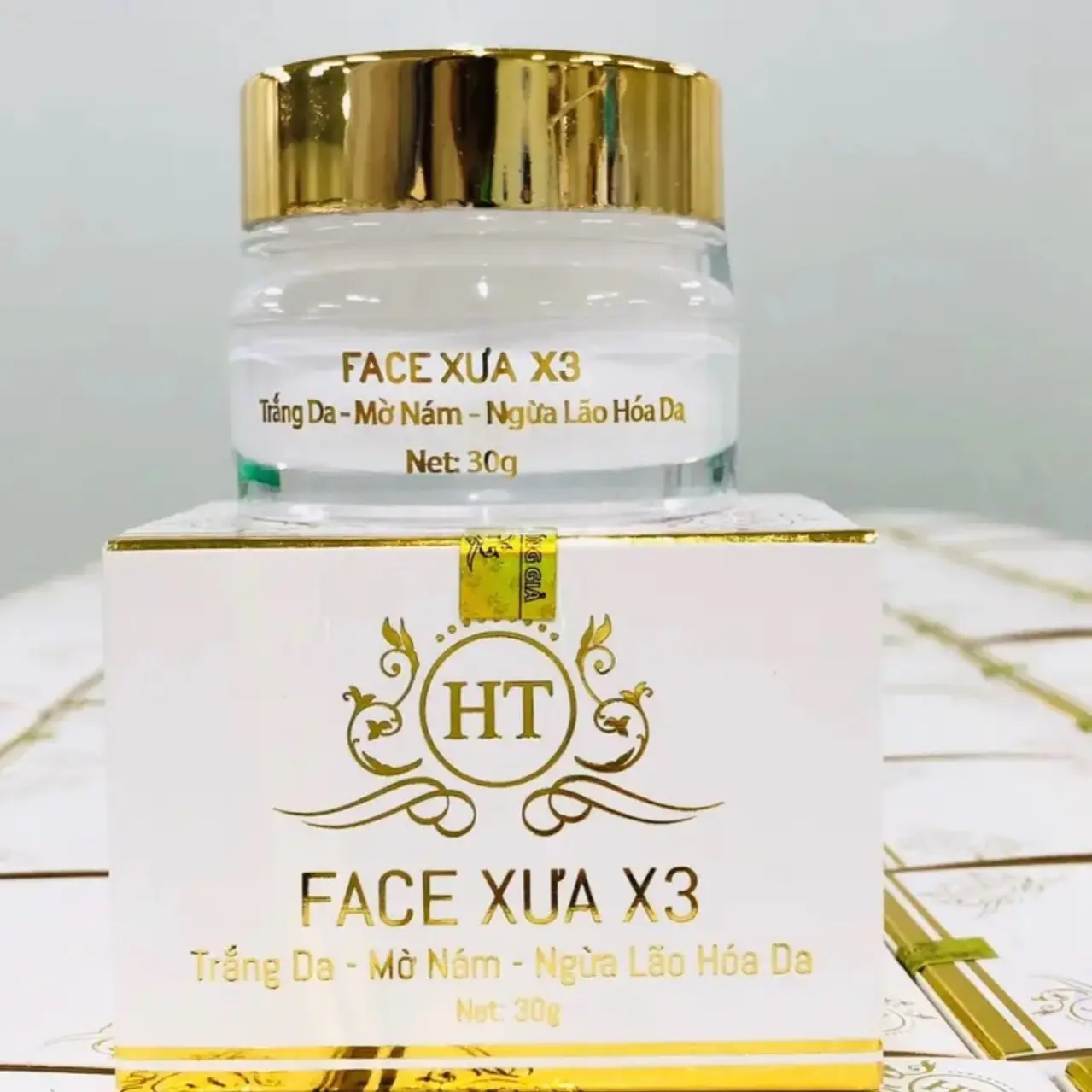 Face xua x3 dưỡng trắng mờ nám ngừa lão hóa da net:30g làm đẹp da tặng kem face 10g