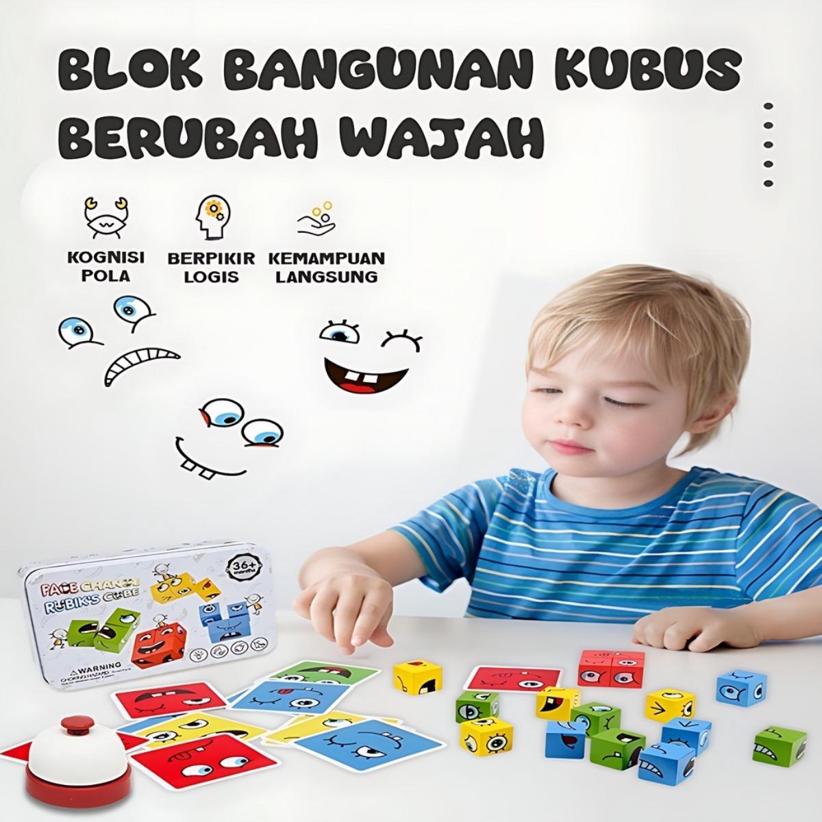 "Mainan Pemecah Kecermatan Rubik's Cube - Blok Konstruksi Pendidikan Ekspresi Wajah Ideal untuk Anak-anak dan Keluarga" "Mainan Pemecah Kecermatan Rubik's Cube - Blok Konstruksi Pendidikan Ekspresi Wajah Ideal untuk Anak-anak dan Keluarga"