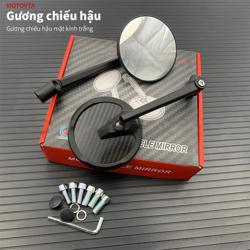  Gương tròn chiếu hậu gương xe máy MOTO MAGA ZI TRÒN mặt lưng Carbon Cho xe máy xe điện Wave  SH   Vespa   PG1   XSR   CB Mặt Kính Trắng Góc Rộng gương  chiếuhậu dạo phố gương magazi tròn vân carbon lắp xe máy 