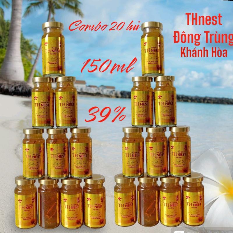 Combo 20 hủ yến sào cao cấp THnest đông trùng khánh hòa,150ml,39% yến tươi bồi bổ sức khỏe.