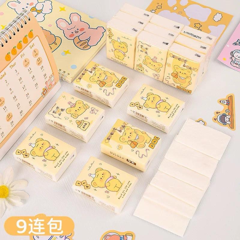 Giấy khô Giấy ăn Giấy ướt Khăn ướt mini bỏ túi tiện dụng tiện lợi nhỏ gọn Bobi Loopy/ Cheese Bear