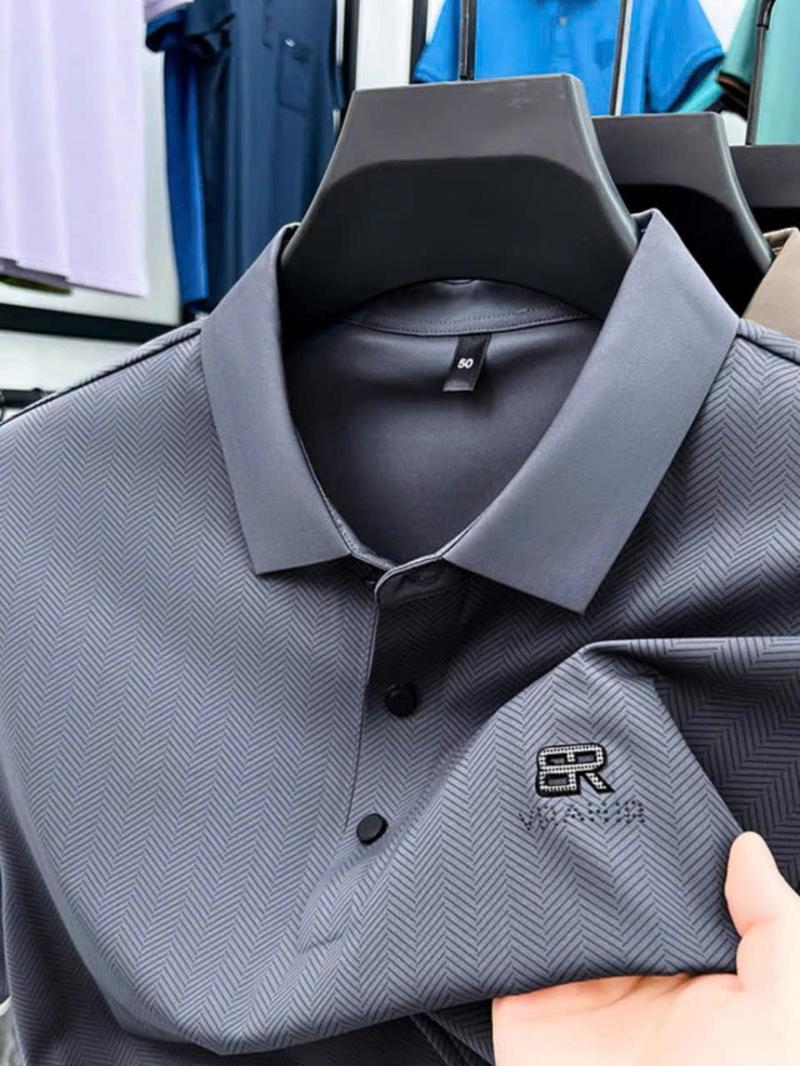 Product Introduction of Áo POLO Nam Ép Nhiệt 8856 Hàng QC Cao Cấp Xu Hướng Thời Trang 2024 Menswear Có Cổ Shirt - Ngắn Tay - Tay Ngắn áo  khoác 1