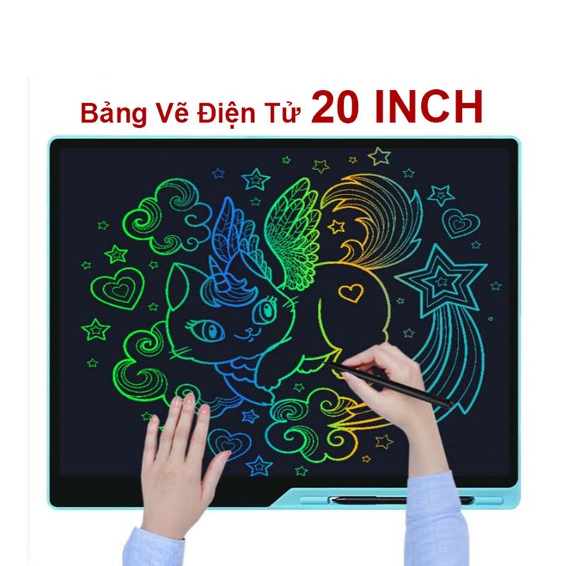 Bảng Vẽ Điện Tử 20 Inch Đa Sắc - Tặng Kèm Cáp Sạc Và Dây Buộc Bút - Bảng Tự Xóa…