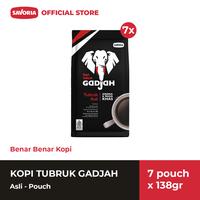 Gambar Kopi Tubruk Gadjah Asli Pouch - Bubuk Kopi Hitam 7 Pouch x 138g dari Savoria Store_NEW Kota Bekasi 1 Tokopedia