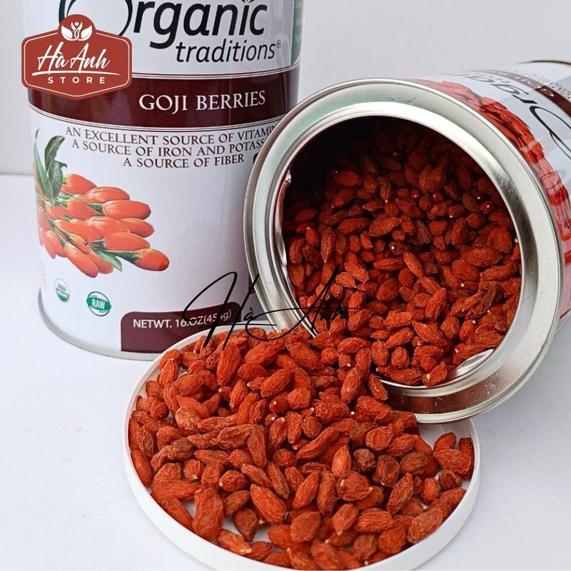 Loại Thượng hạng - Kỷ Tử Hữu Cơ Sấy Khô Organic Traditions 454gr - Hàng Mỹ