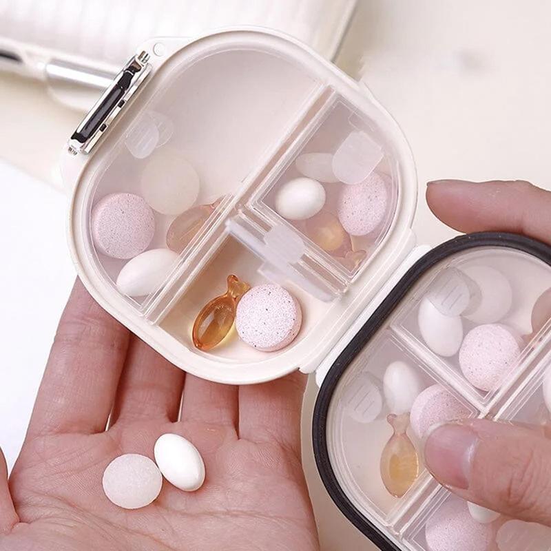 Hộp Đựng Thuốc Cầm Tay Mini, Kiểu Vuông / Hình Chữ Nhật AT, Thích Hợp Đi Du Lịch Trong Bảy Ngày, Nhiều Ngăn, Gói Chia Ngăn, Cho Thuốc Và Viên Đặt, Hộp Đựng Kín, Sắp Xếp Theo Tuần 5