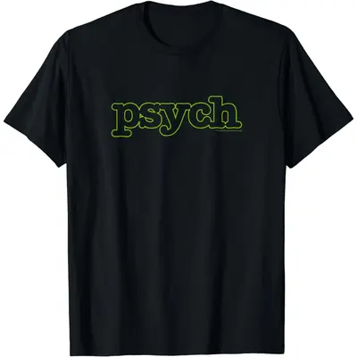 Psych Outline Logo Comfortable T-Shirt - Official Tee Psych Outline Logo Comfortable T-Shirt - Official Tee