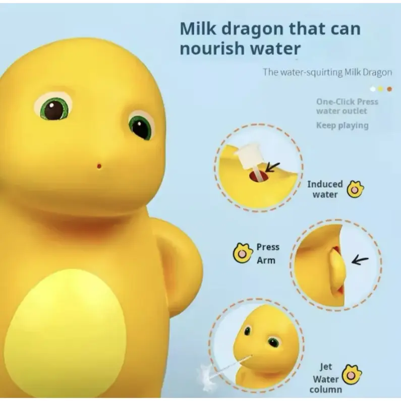 Mainan Dino Kuning Muncrat Air Mainan Semprotan Air Anak Anak Nailong Semprot Air 1